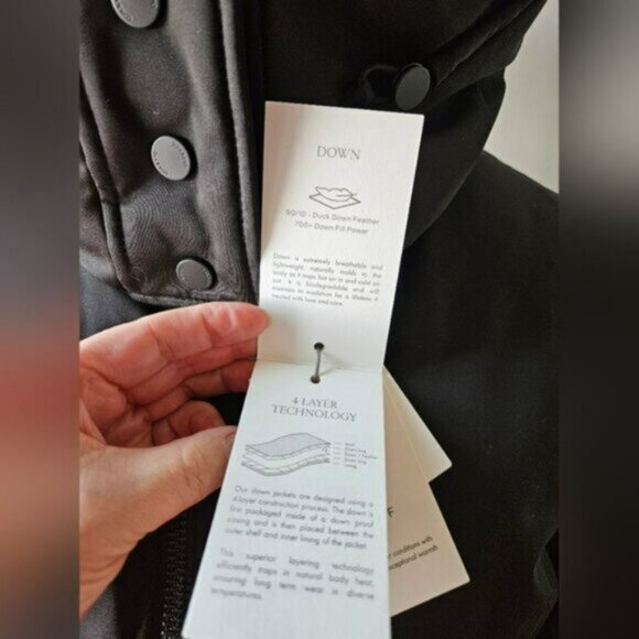 SOIA & KYO CINDI Water Resistant 700+ Fill Down Puffer Black XL NWT - Picture 12 of 12